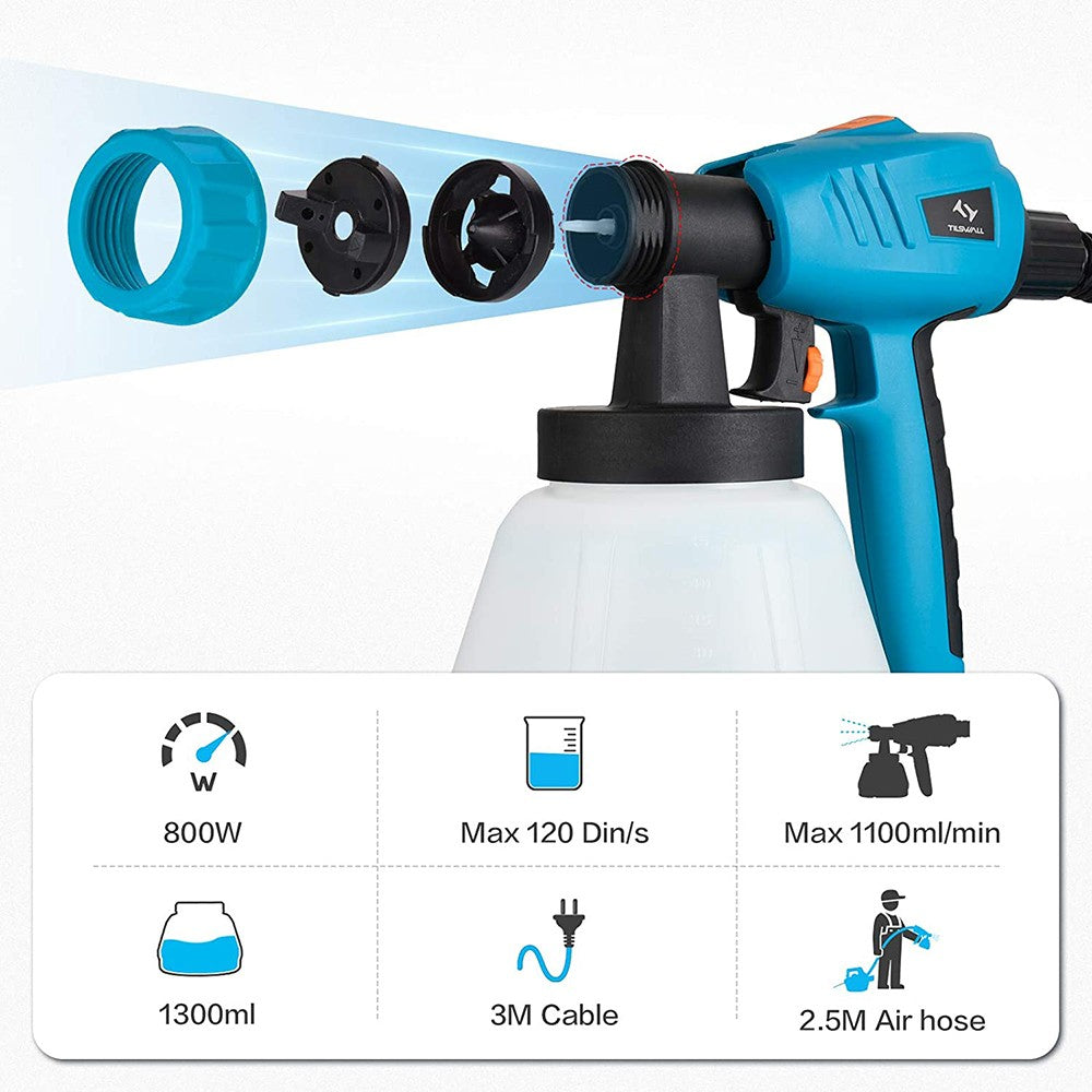 garden paint sprayer Tilswall 800W Electric HVLP Paint Sprayer for Fences, Sheds, Garden Fu – Tilswalleu